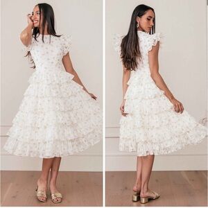 JessaKae White Floral Charming Dress
